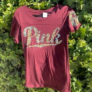 PINK Burgundy & Gold Shirt